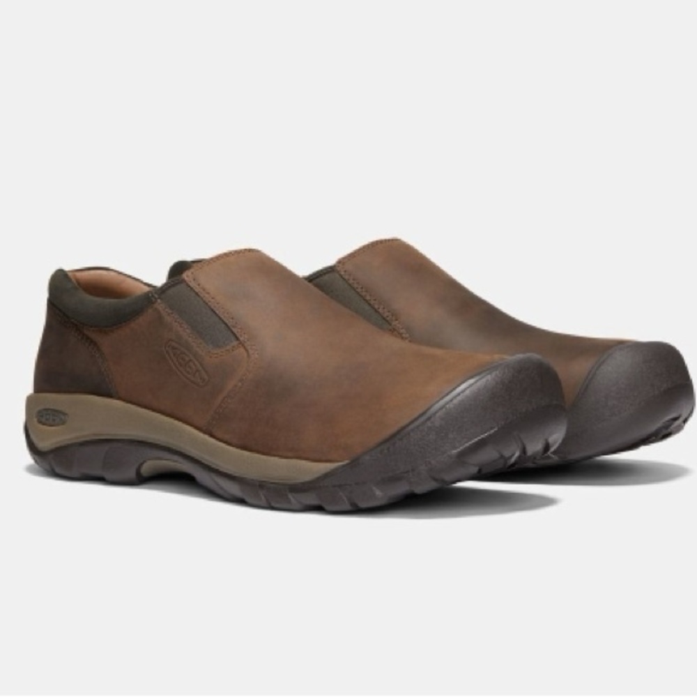 KEEN Men's Austin Casual Slip-On Nubuck Brown Leather Shoes Mens size 11.5